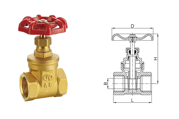 100黃銅全通徑閘閥