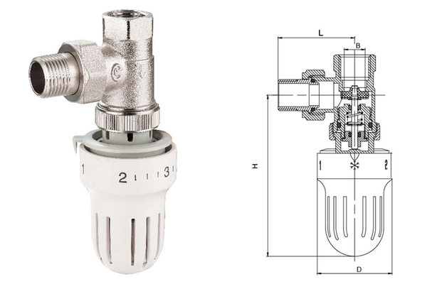 325 黃銅角式自動(dòng)溫控閥